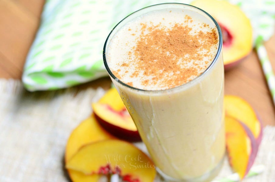 Peaches and Cream Breakfast Smoothie by Will Cook For Smiles