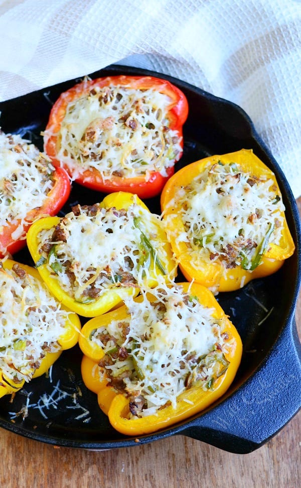 Sausage & Onion Stuffed Peppers Will Cook For Smiles