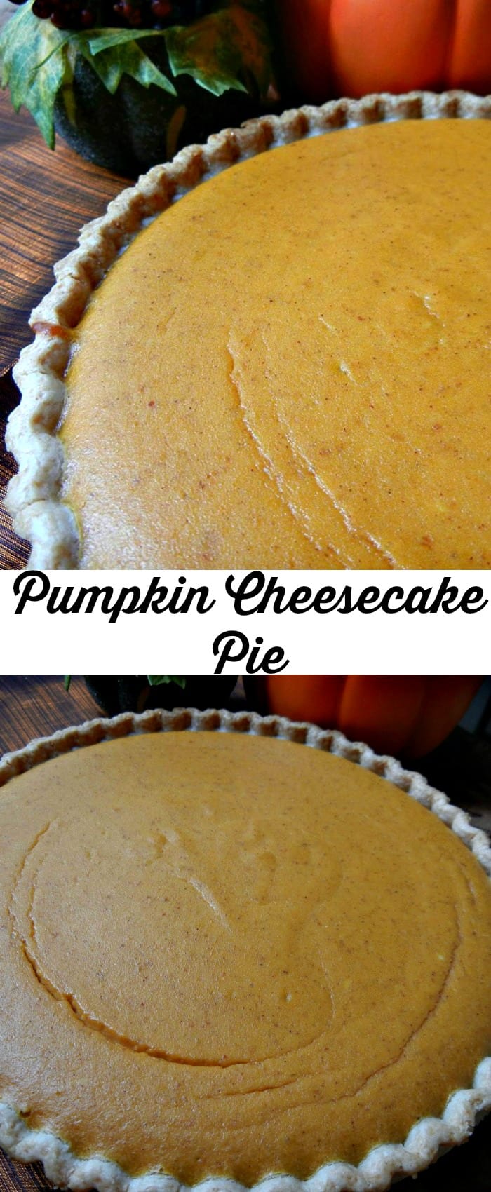 Pumpkin Cheesecake Pie from willcookforsmiles.com #pumpkin #dessert #holiday
