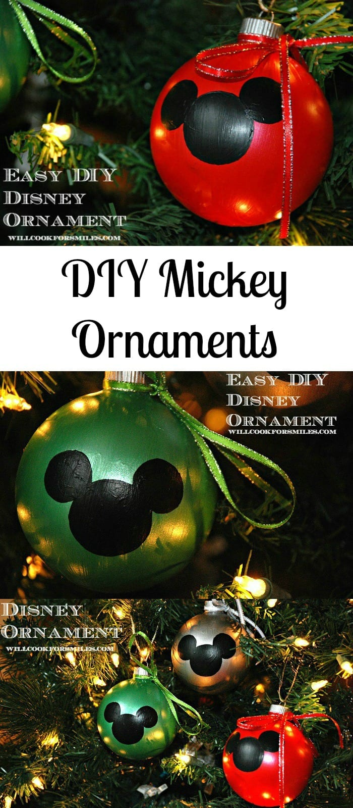 DIY Disney Ornaments collage 