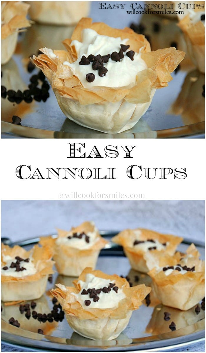 Easy Cannoli Cups from willcookforsmiles.com