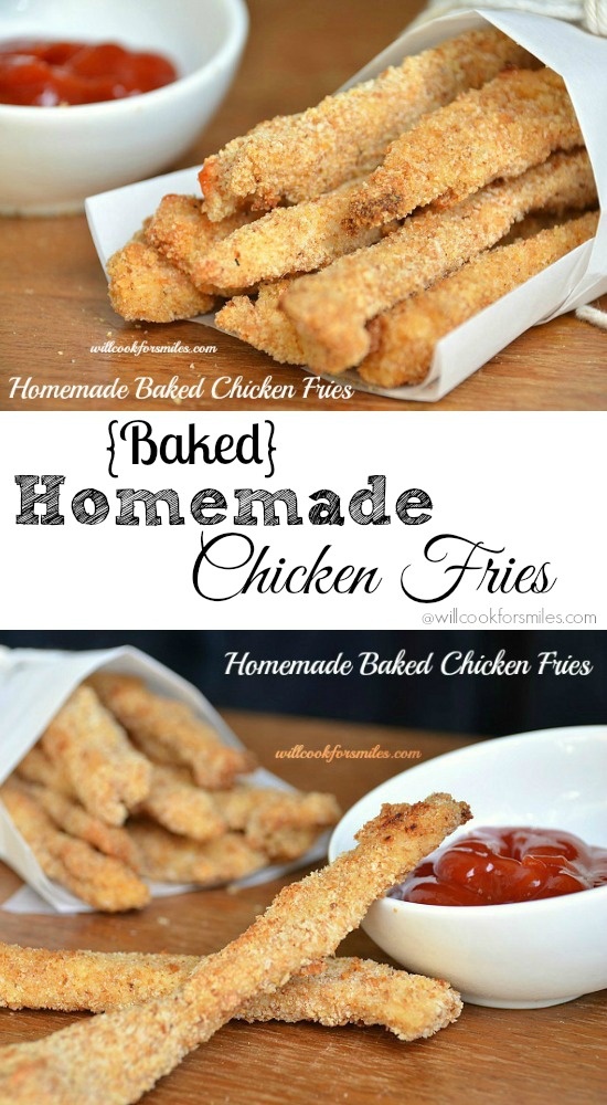 Homemade {Baked} Chicken Fries