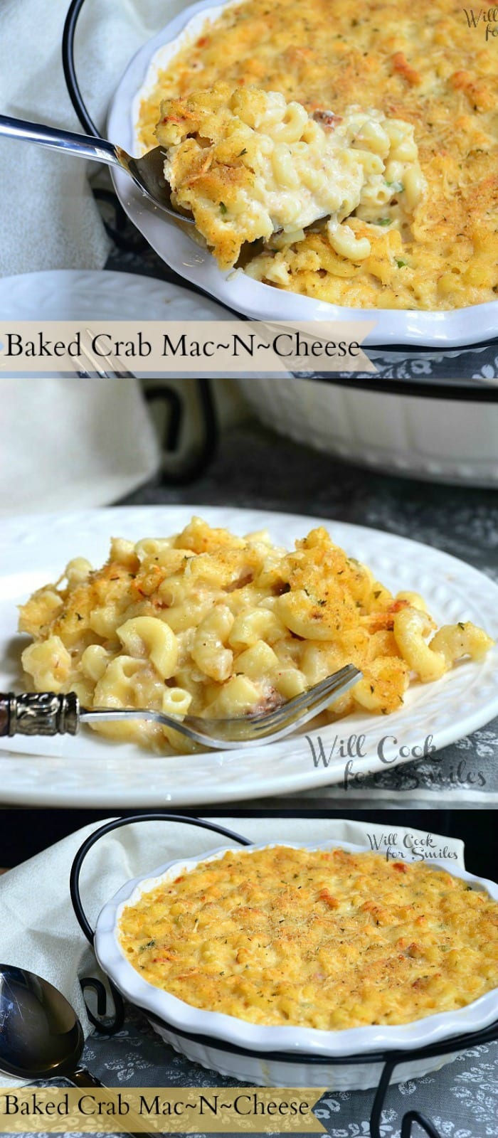 Baked Crab Mac And Cheese collage 