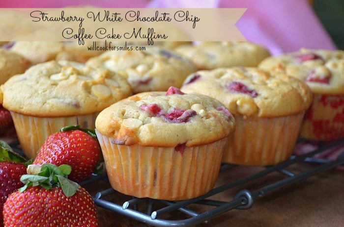 Strawberry muffins on a cooling rack 