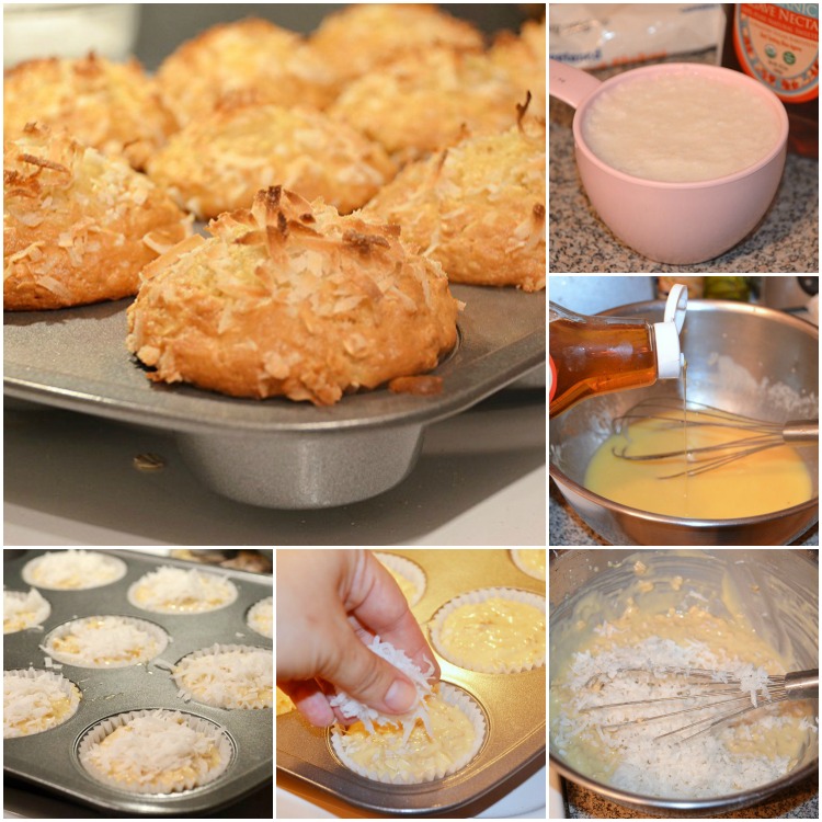 Coconut oat muffins collage 