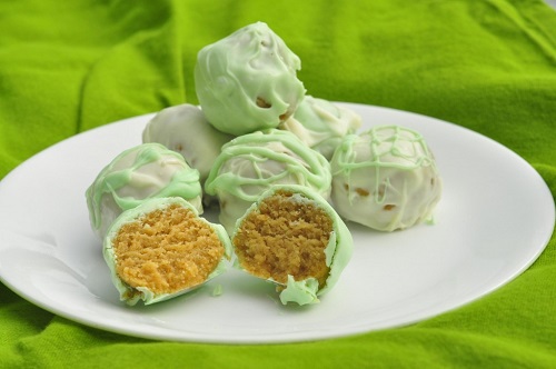 key lime cookies on a plate 