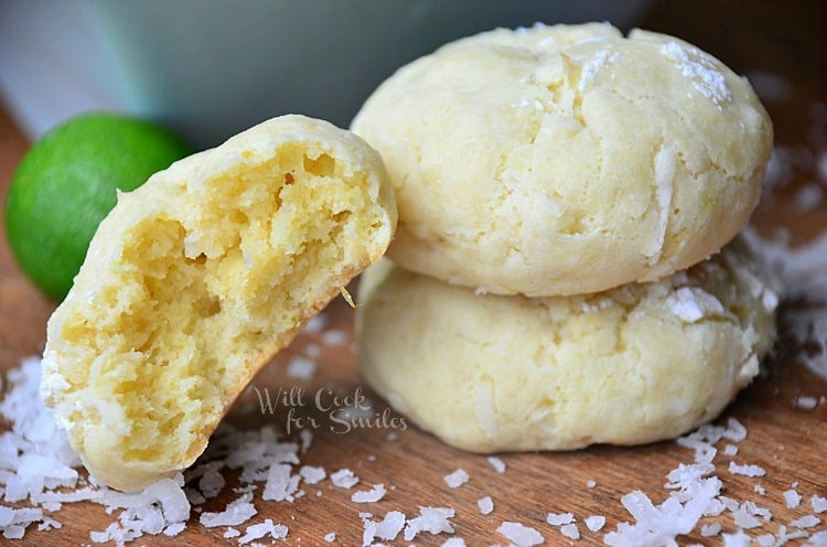 Chewy-Key-Lime-Coconut-Cookies 22 willcookforsmiles.com