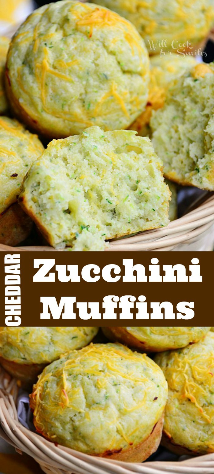 zucchini muffins collage