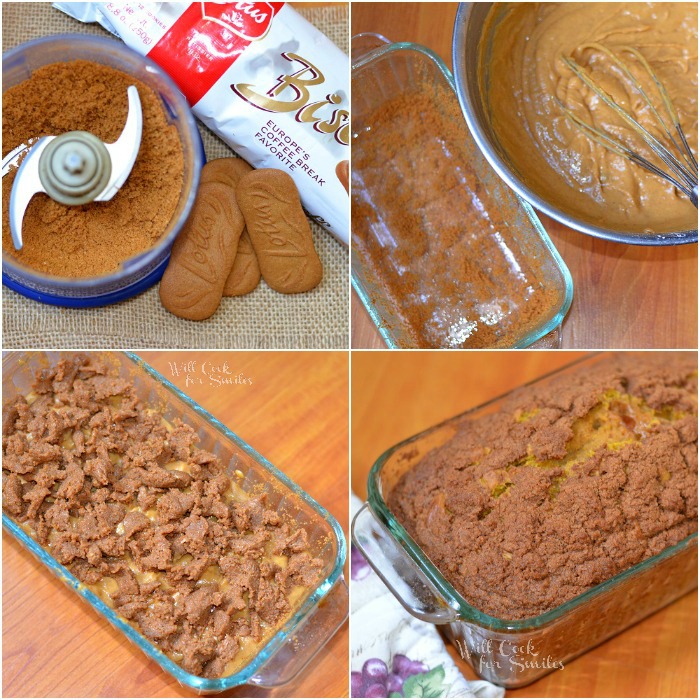 Biscoff Cookie Pumpkin Bread Collage