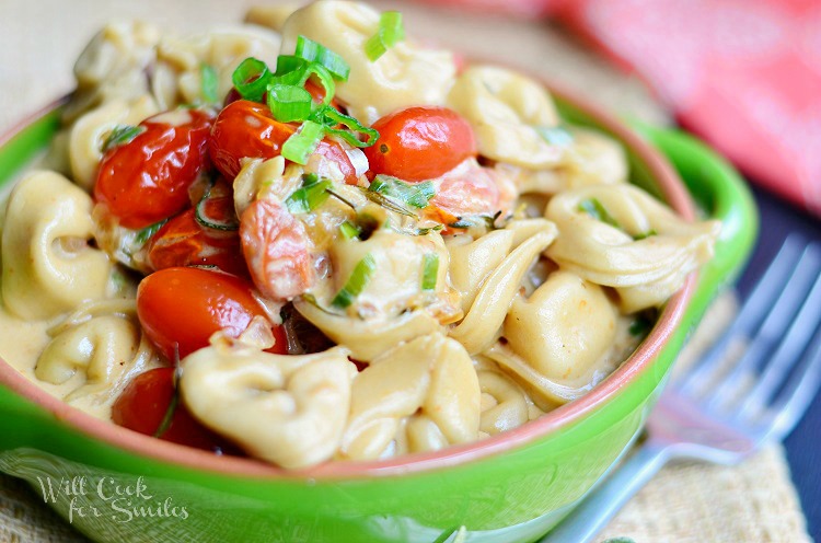 Creamy Rosemary Tomato Tortellini 1 (c) willcookforsmiles.com #tortellini #pasta