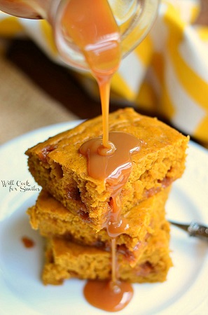 Pumpkin Caramel Blondies (c) wsm