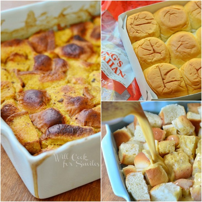 Pumpkin Bread Pudding Collage 