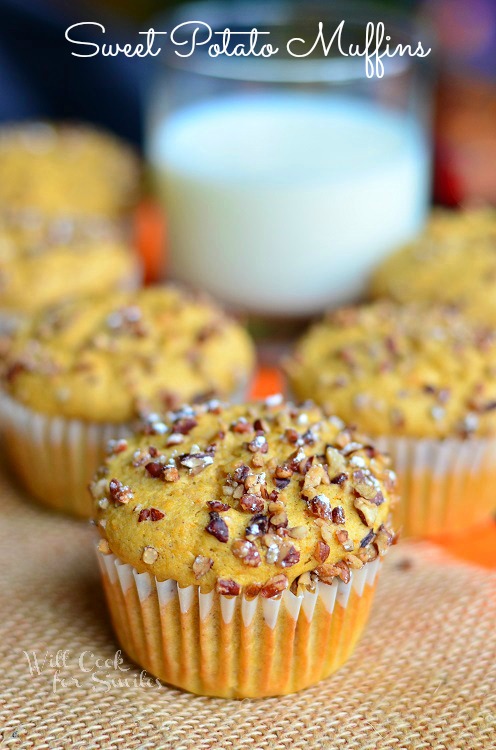 Sweet Potato Muffins © willcookforsmiles.com #muffins #sweetpotato