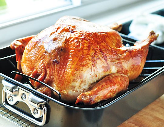 turkey in a roasting pan 