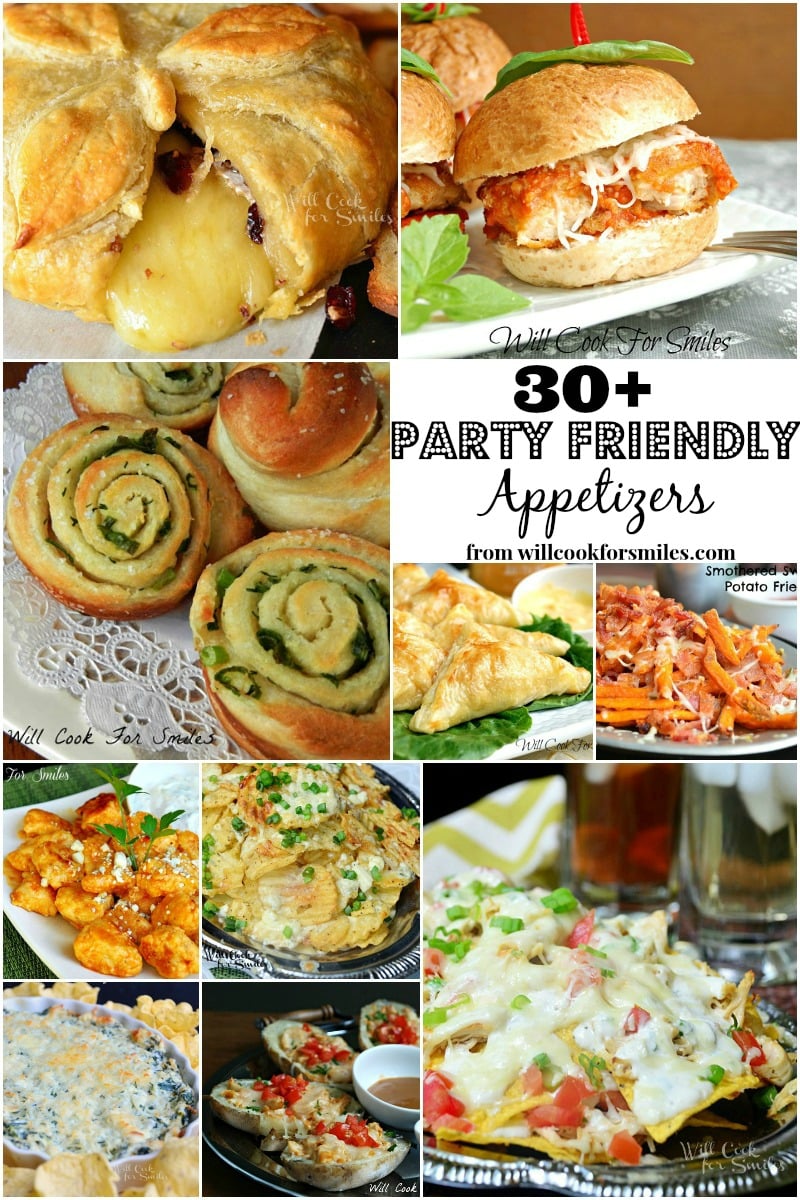 30+ Party Friendly Appetizers collage 