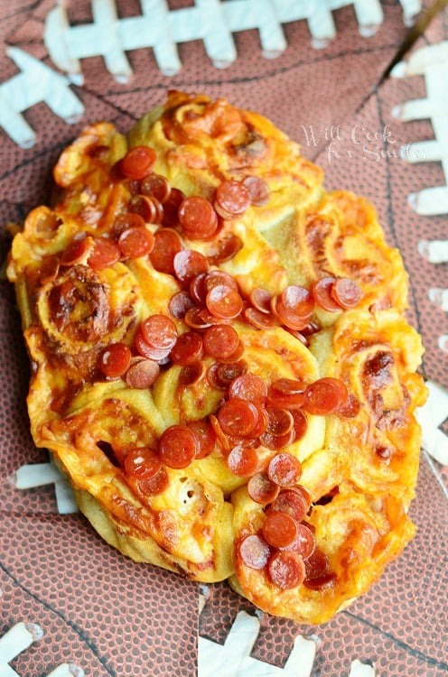 Above photo of Football Pizza Pinwheels 