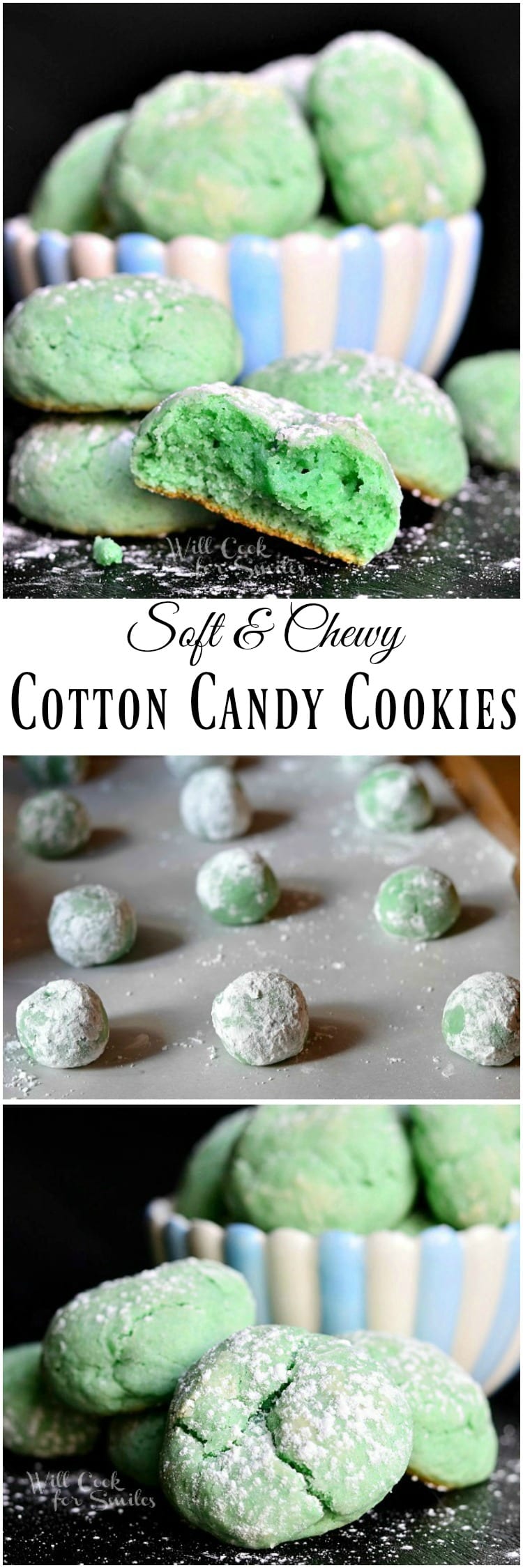 Soft Chewy Cotton Candy Cookies. Best...cookies...ever!