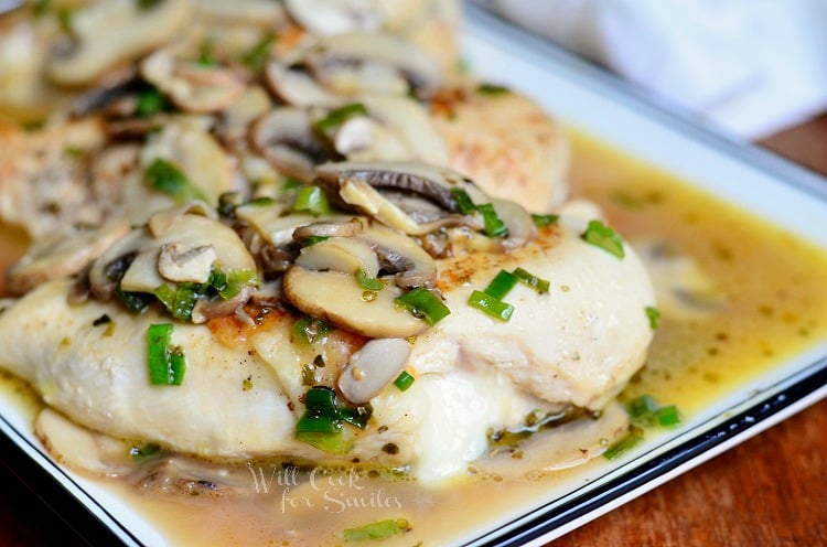 Stuffed Light Chicken Marsala recipe on a plate 