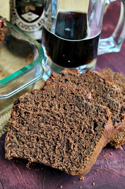 Chocolate Stout Bread slices 