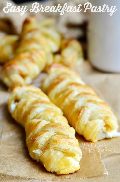 Easy Breakfast Pastry on wax paper 