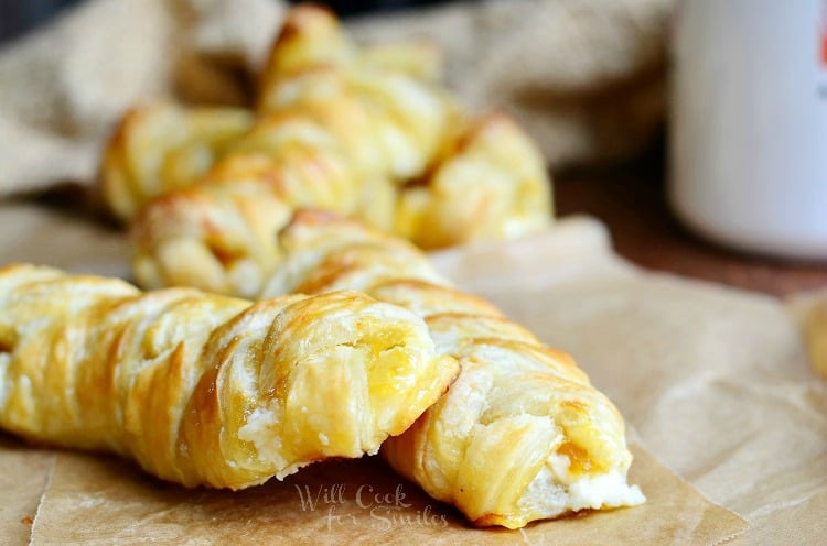 Easy Breakfast Pastry on a butchers paper 