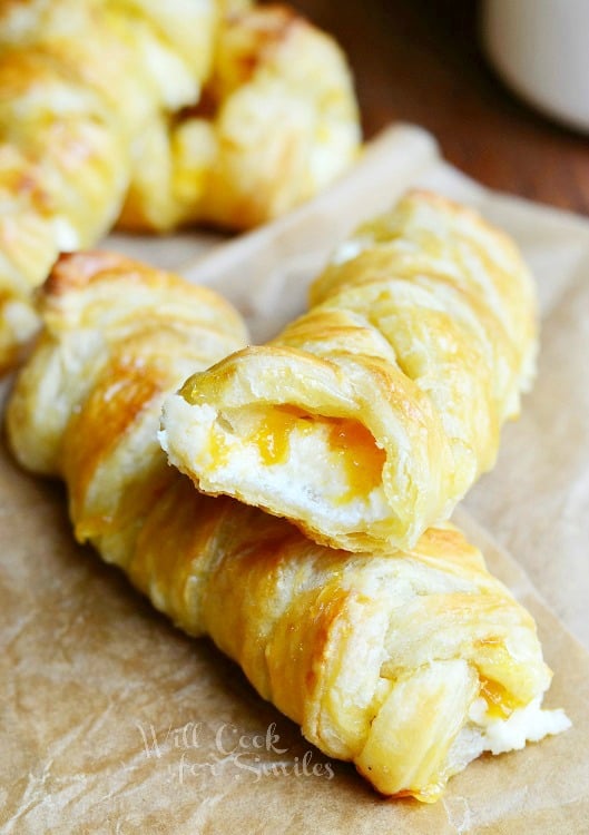 Easy Breakfast Pastry on a sheet of parchment paper