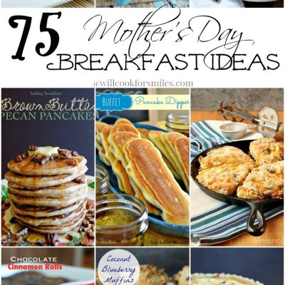 collage of 9 pictures for mother's day breakfast ideas
