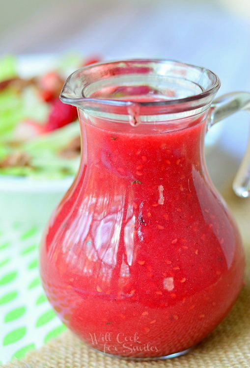 Raspberry Lime Vinaigrette in container 