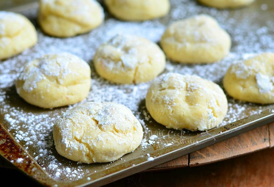 Banana Pudding Chewy Crinkle Cookies 2 from willcookforsmiles.com