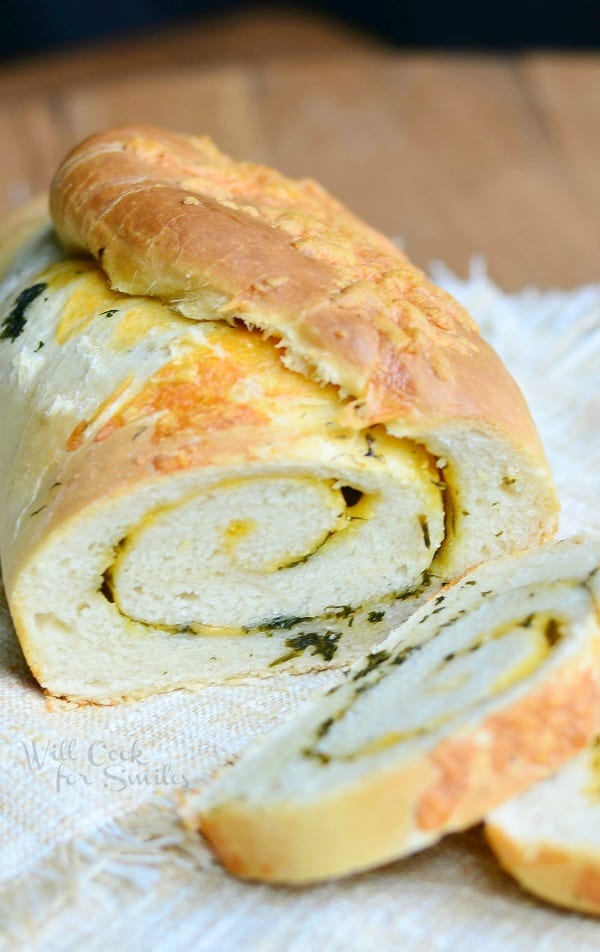 Cheddar Herb Swirl Bread 3 from willcookforsmiles.com