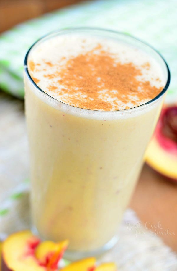 Peaches and Cream Breakfast Smoothie 1 from willcookforsmiles.com