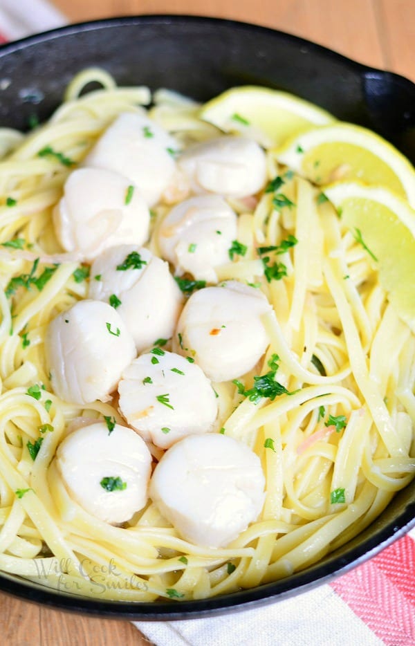 Scallop Scampi from willcookforsmiles.com