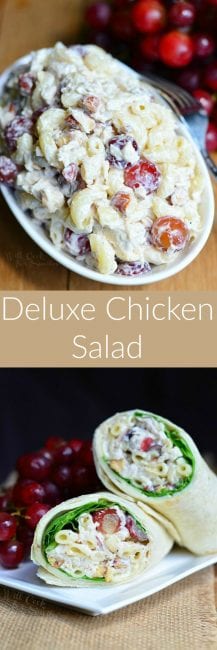 Chicken Salad with Macaroni and Grapes - Perfect In Sandwiches or Picnics