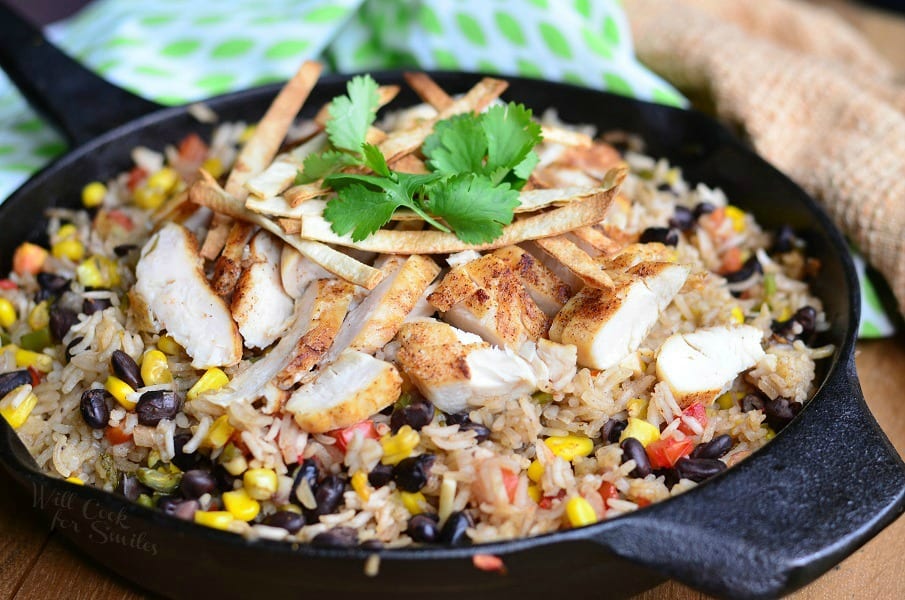 Chicken Tortilla Rice Skillet 2 from willcookforsmiles.com