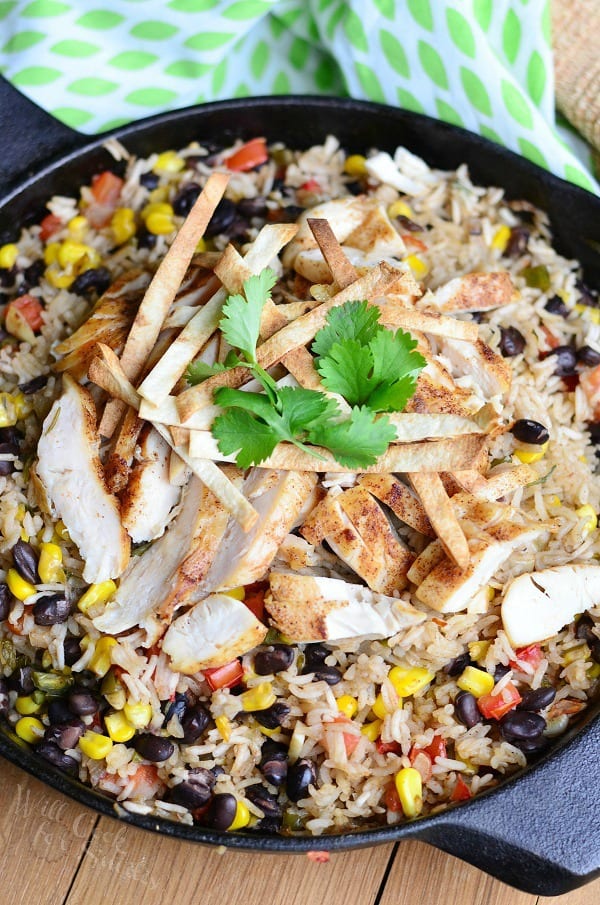 Chicken Tortilla Rice Skillet 3 from willcookforsmiles.com