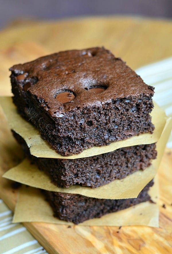 Dark Chocolate Chocolate Chip Brownies 1 from willcookforsmiles.com