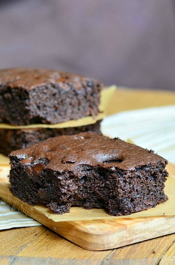 Dark Chocolate Chocolate Chip Brownies 2 from willcookforsmiles.com