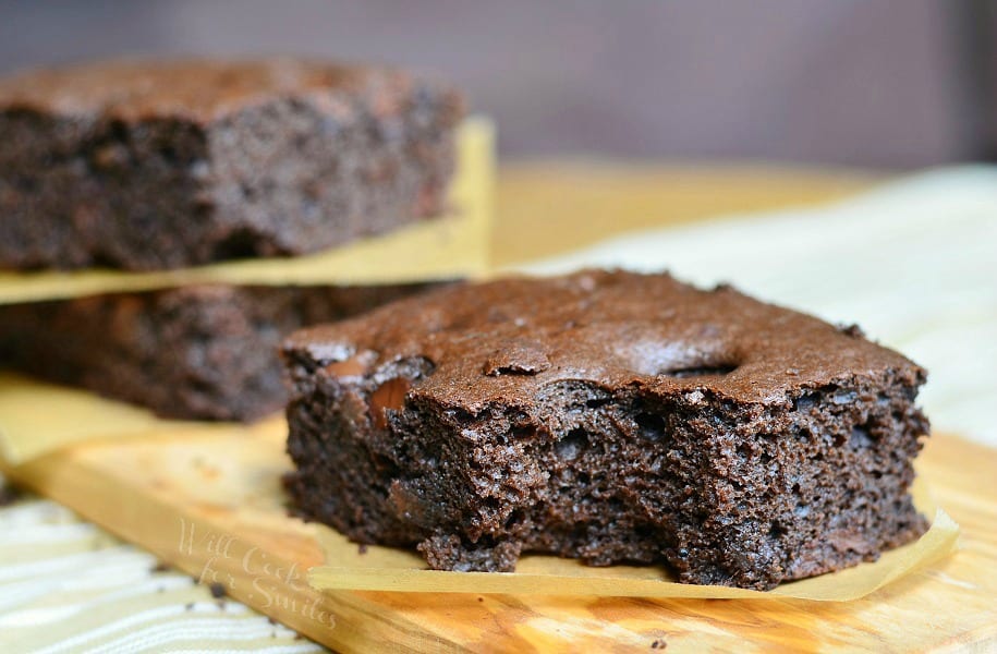 Dark Chocolate Chocolate Chip Brownies 3 from willcookforsmiles.com