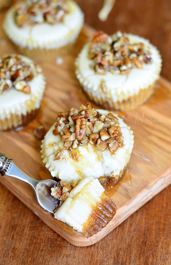 Maple Pecan Mini Cheesecakes 4 from willcookforsmiles.com