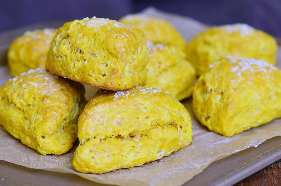 Savory Three Cheese Cream Cheese Pumpkin Scones 1 from willcookforsmiles.com