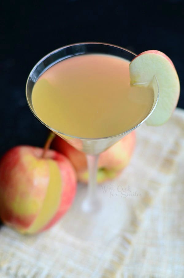 Apple Cider Martini is a wonderful seasonal cocktail that is light and crisp in flavor. It's made with apple flavored vodka, cinnamon liqueur and homemade apple cider.