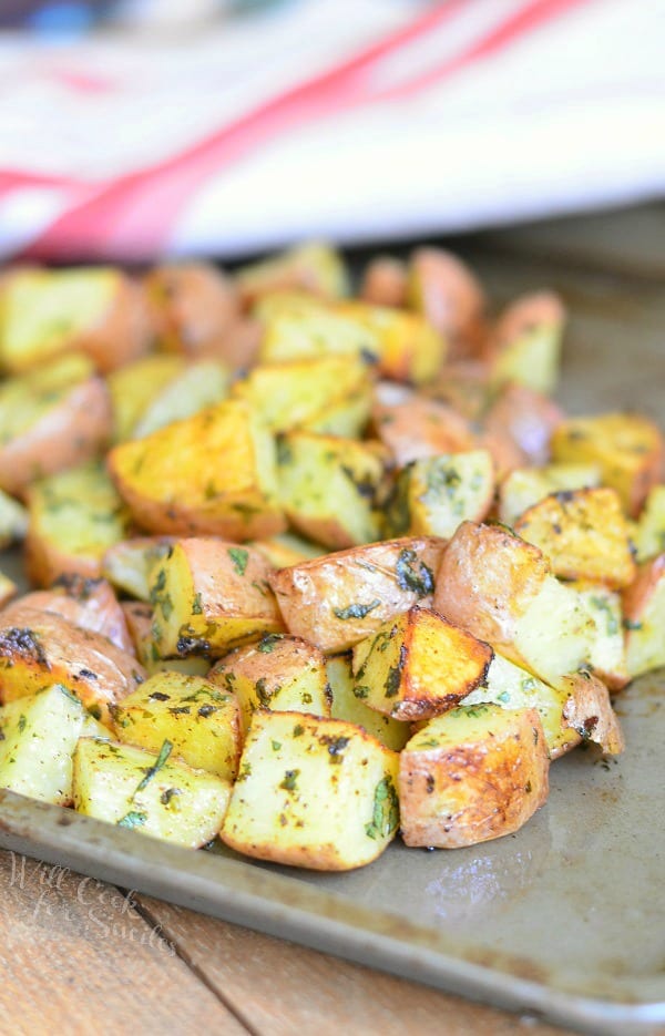 Cilantro Lime Roasted Potatoes 1 from willcookforsmiles.com