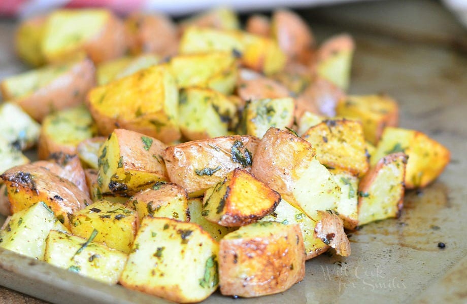 Cilantro Lime Roasted Potatoes 2 from willcookforsmiles.com