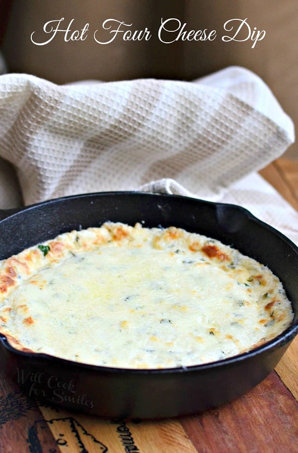 Four Cheese Hot Dip from willcookforsmiles.com