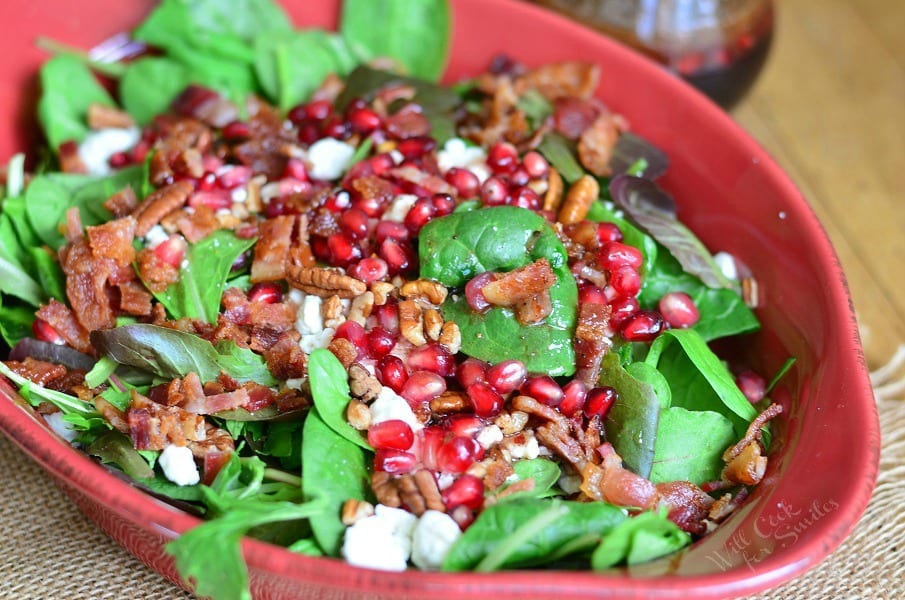 winter spinach salad