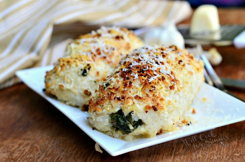 Asiago Spinach & Mushroom Chicken Rollatini 1 from willcookforsmiles.com