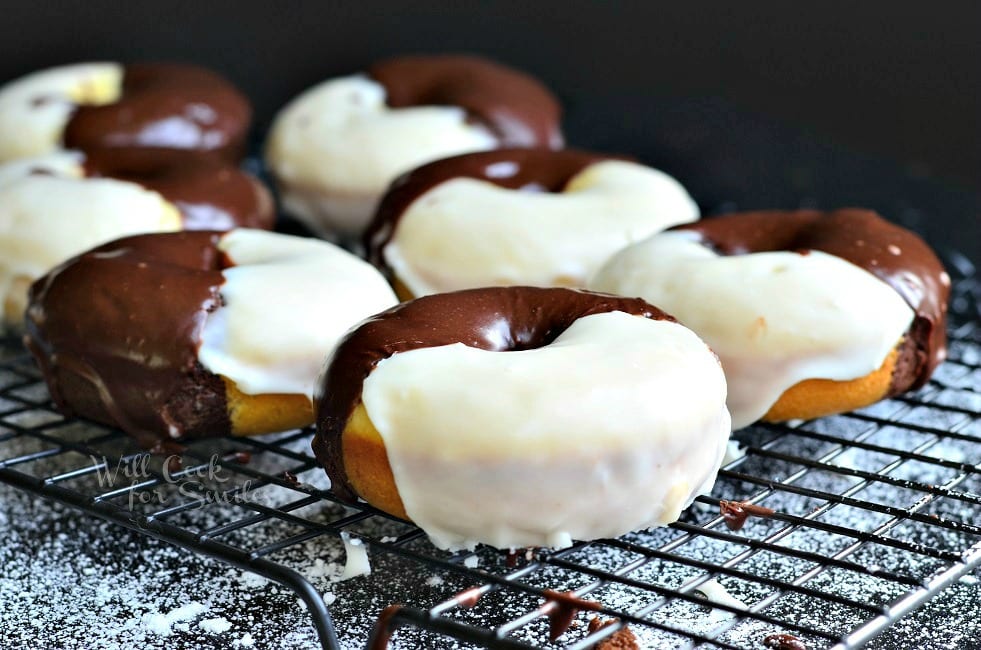 Black & White Glazed Donuts 2 from willcookforsmiles.com