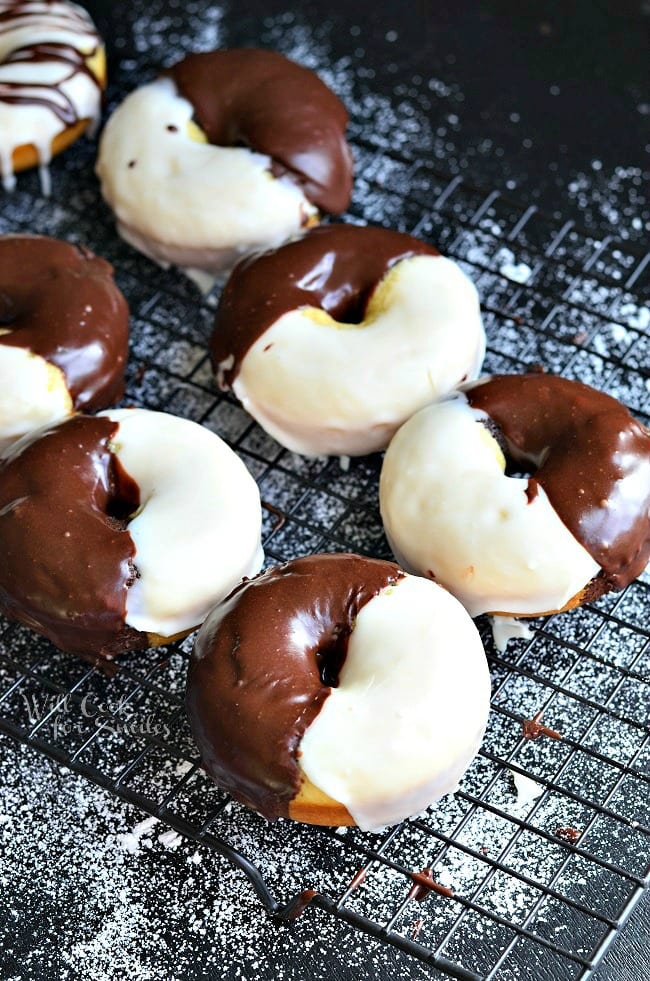 Black & White Glazed Donuts from willcookforsmiles.com