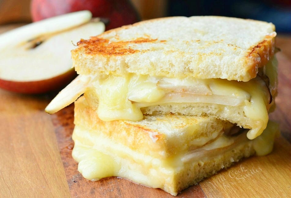 Dijon Havarti & Pear Grilled Cheese 3 from willcookforsmiles.com