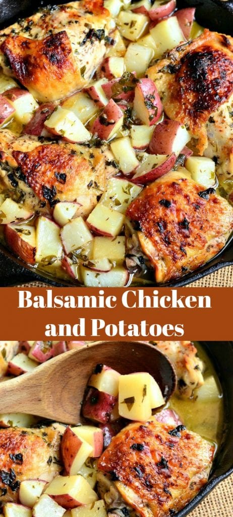 One Pan Balsamic Chicken and Potatoes - Will Cook For Smiles